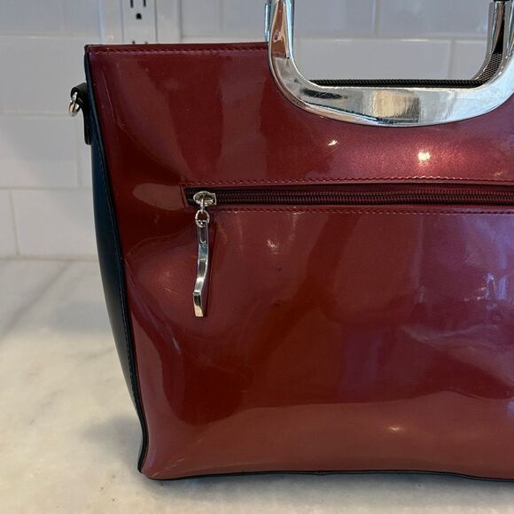 Beijo Bag Purse Handbag The Diva High Gloss Convertible Crossbody Satchel Bag - Picture 6 of 16